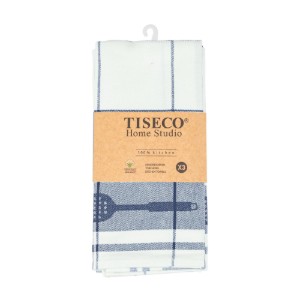 Комплект от 3 кухненски кърпи, памук, 50 x 70 см, "Pharao", тъмносиня - Tiseco