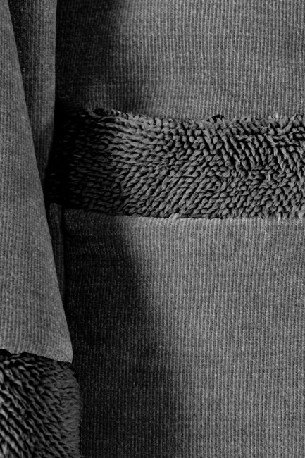 Унисекс халат, изработен от шенил, Д120 см, S/M, "Rocher", Grey -Tiseco