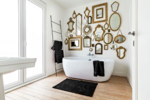 Кърпа за баня, памучна, 50x100 см, "Riva", Black -Tiseco