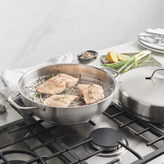 Комплект за опушване на храна от неръждаема стомана, 28 см, "Specialties 3" - Demeyere