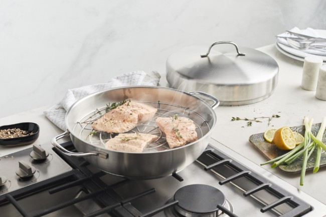 Комплект за опушване на храна от неръждаема стомана, 28 см, "Specialties 3" - Demeyere