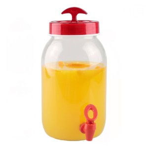 Диспенсър за напитки, с кран, изработен от стъкло, 3 L - Anilar