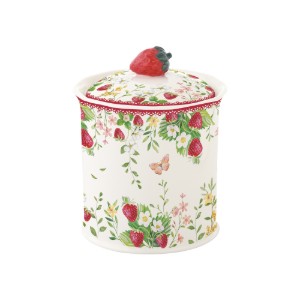 Порцеланов контейнер за съхранение, 8,5 x 11 см, "Jardin des Fraises" - Easy Life