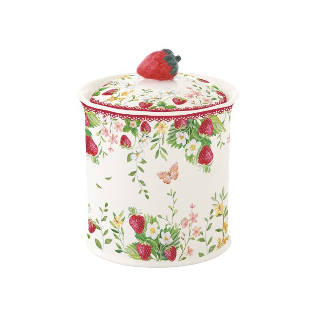 Порцеланов контейнер за съхранение, 8,5 x 11 см, "Jardin des Fraises" - Easy Life