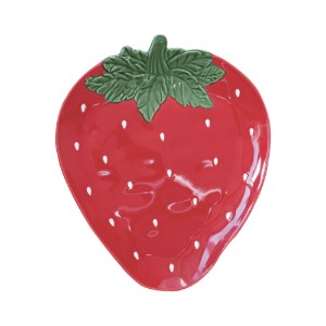 Плато с форма на ягода, порцелан, 25,5 x 21 см, "Jardin des Fraises" - Easy Life