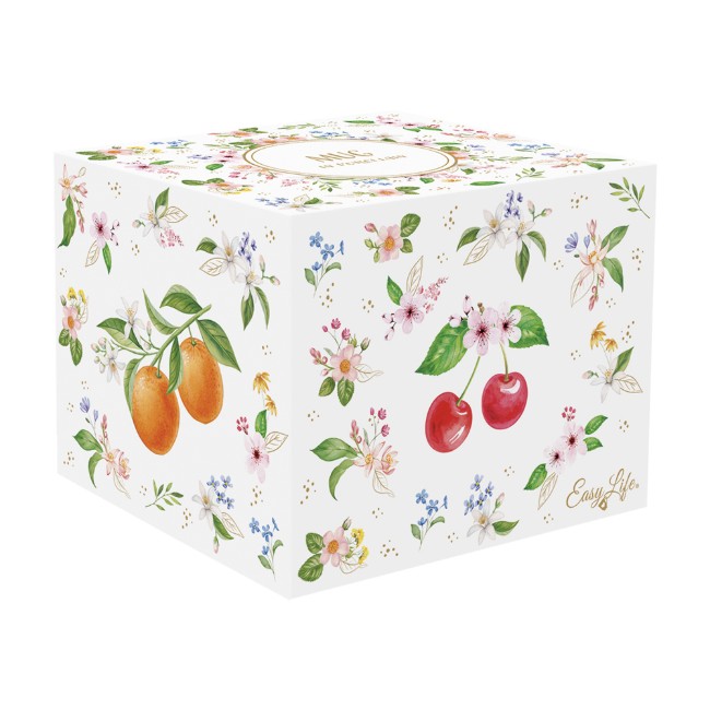 Порцеланова чаша, 400 мл, с релефен дизайн, "Fancy Fruit" - Easy Life