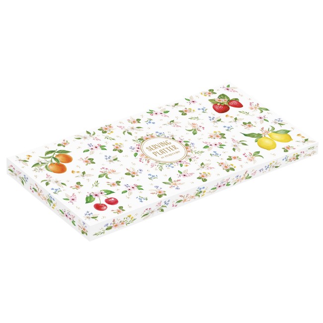 Порцеланова чиния за сервиране, релефен дизайн, 34 x 15 см, "Fancy Fruit" - Easy Life