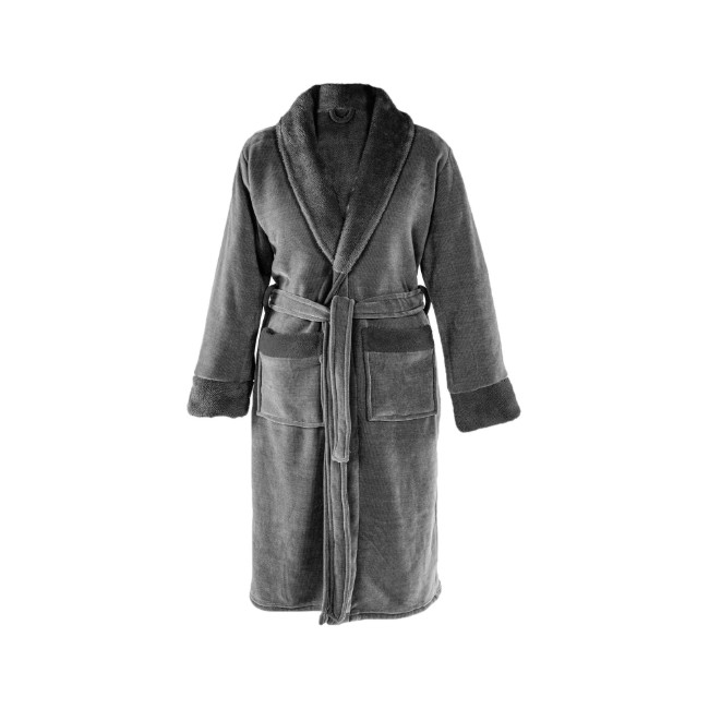 Унисекс халат, изработен от шенил, L120см, L/XL, "Rocher", Grey -Tiseco