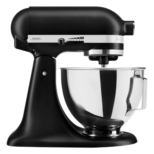 Стационарен миксер с купа 4.3 л, модел 95, Matte Black - KitchenAid