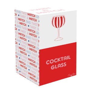 Джин чаша, ръчно боядисана, изработена от стъкло, 500 мл, "Twist&Match", червено - Easy Life
