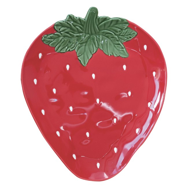Плато с форма на ягода, порцеланово, 30.5 x 25.5 см, "Jardin des Fraises" - Easy Life