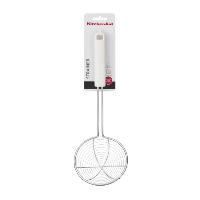 Скимер, неръждаема стомана, 35,5 см, "Classic", Porcelain White - KitchenAid