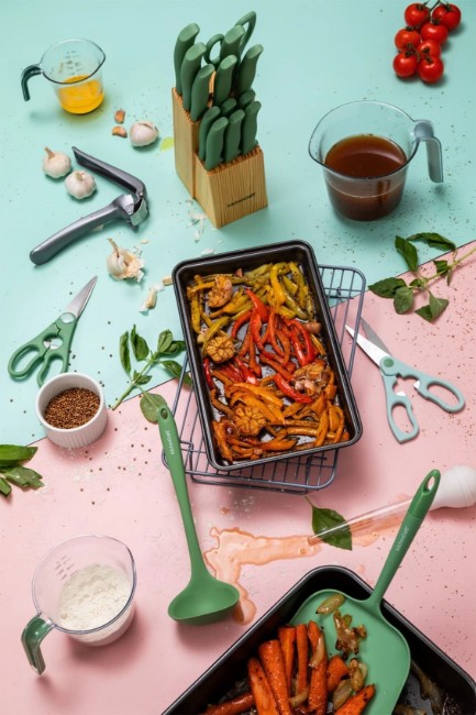 Силиконов черпак, 29 см, зелен - Kitchen Craft