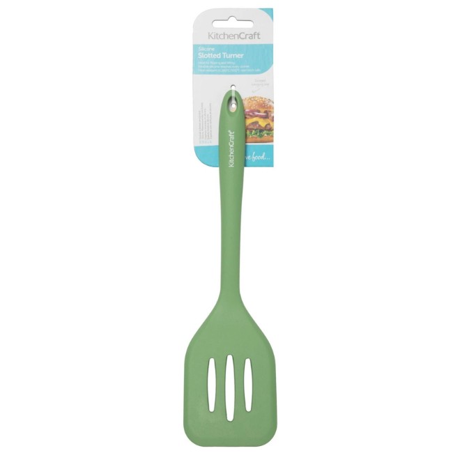 Лопатка за готвене, силиконова, 30 см, зелена - Kitchen Craft