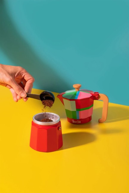 Еспресо машина, алуминий, 290 мл, "Venice Utopian Lines", червена - La Cafetiere