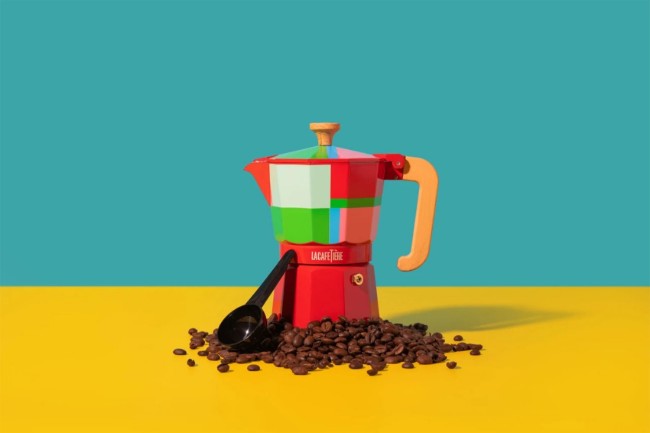 Еспресо машина, алуминий, 290 мл, "Venice Utopian Lines", червена - La Cafetiere