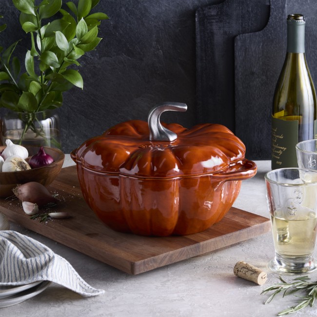 Тенджера Cocotte с форма на тиква, чугун, 24 см/3,45 л, Cinnamon - Staub