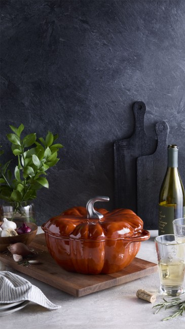 Тенджера Cocotte с форма на тиква, чугун, 24 см/3,45 л, Cinnamon - Staub