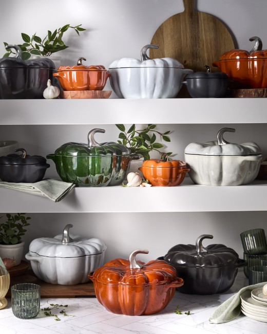 Тенджера Cocotte с форма на тиква, чугун, 24 см/3,45 л, Cinnamon - Staub