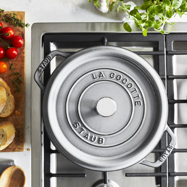 Чугунена тенджера Cocotte, 24 см/3,8 л, Graphite Grey - Staub