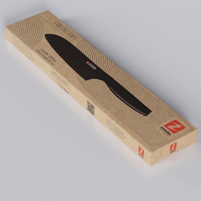 Нож Santoku, неръждаема стомана, 18 см - Zokura