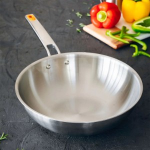 Уок тиган, неръждаема стомана, 28 см, "Efficient Inox" - BRA