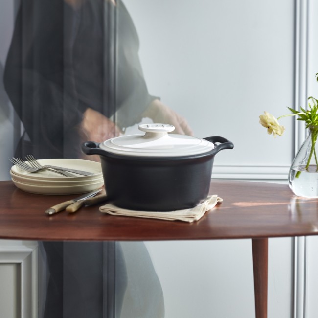 Керамична тенджера за готвене Cocotte, 28,5 см/4 л, "Sublime +", White&Slate - Emile Henry