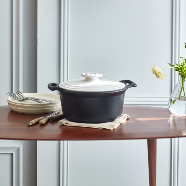 Керамична тенджера за готвене Cocotte, 28,5 см/4 л, "Sublime +", White&Slate - Emile Henry