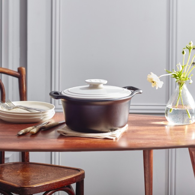Керамична тенджера за готвене Cocotte, 28,5 см/4 л, "Sublime +", White&Slate - Emile Henry