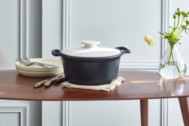 Керамична тенджера за готвене Cocotte, 28,5 см/4 л, "Sublime +", White&Slate - Emile Henry