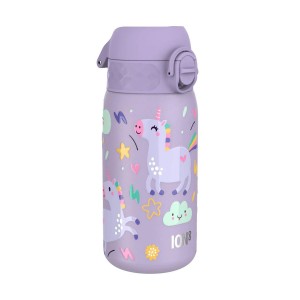 Детска бутилка за вода, неръждаема стомана, 400 мл, Periwinkle, Unicorns - Ion8
