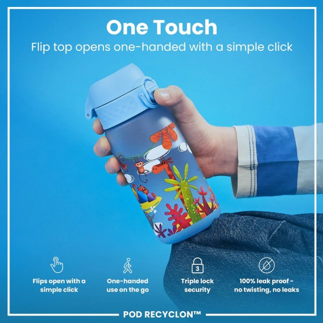 Детска бутилка за вода, recyclon, 350 мл, Safari - Ion8