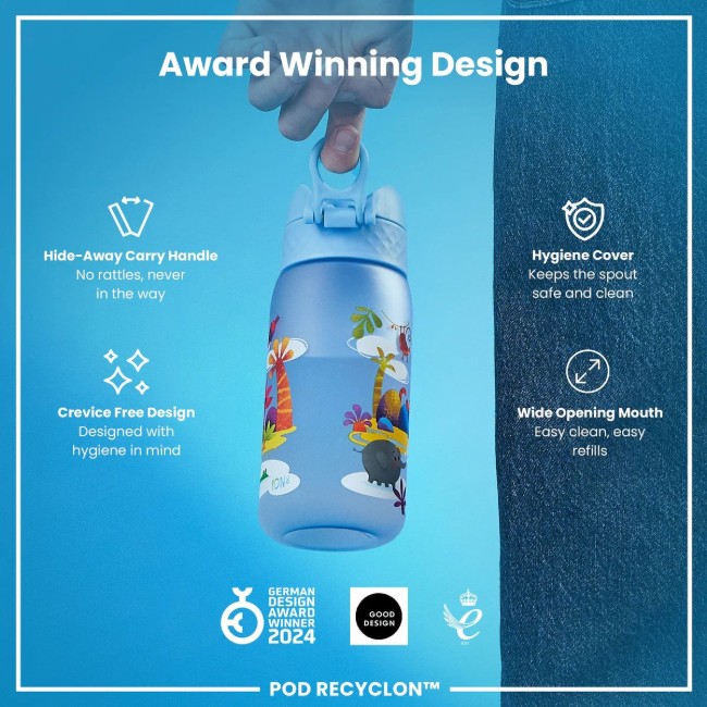 Детска бутилка за вода, recyclon, 350 мл, Safari - Ion8