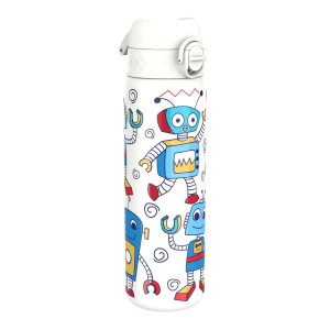 SLIM детска бутилка за вода, неръждаема стомана, 600 ml, Robots - Ion8