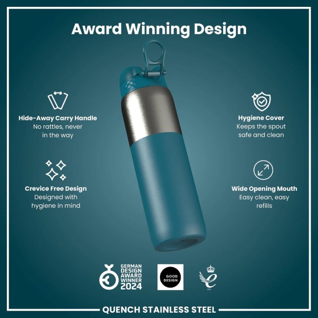 Бутилка за вода, неръждаема стомана, 920 ml, Deep Teal - Ion8