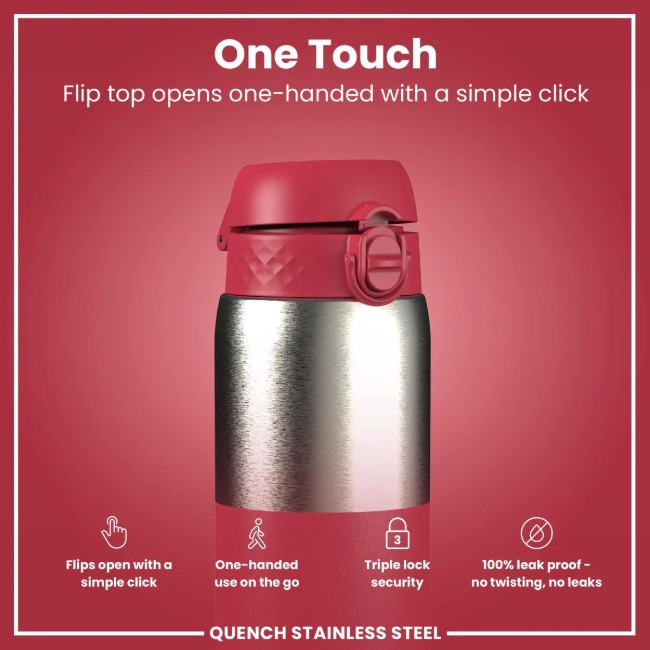 Бутилка за вода, неръждаема стомана, 920 ml, Viva Magenta - Ion8