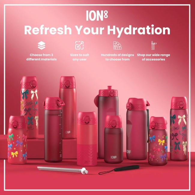 Бутилка за вода, неръждаема стомана, 920 ml, Viva Magenta - Ion8