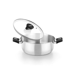 Тенджера от неръждаема стомана, с капак, 22 см / 3 л, "Elite" - Monix