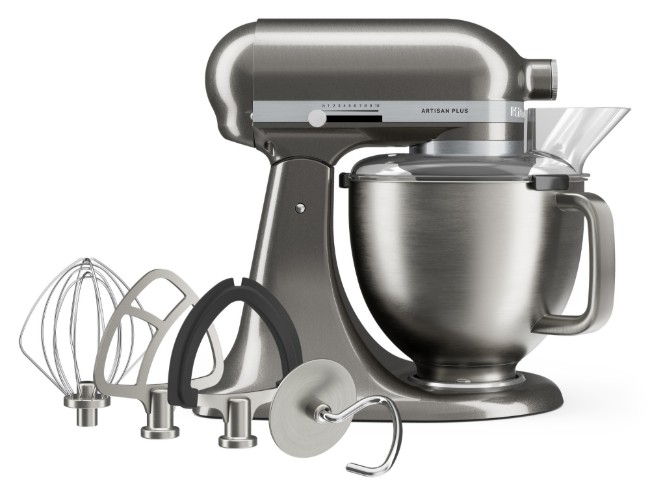 Стационарен миксер с купа 4.7 L, Artisan Plus, модел 50, Medallion Silver - KitchenAid