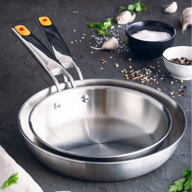 Тиган, неръждаема стомана, 24 см, "Efficient Inox" - BRA