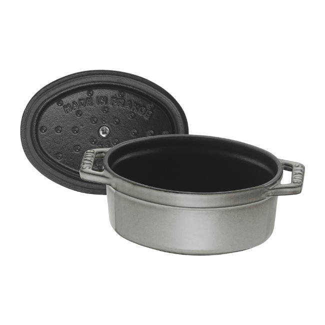 Mini-Cocotte овална тенджера за готвене от чугун 11 см/0,25 л, <<Графитно сиво>> - Staub