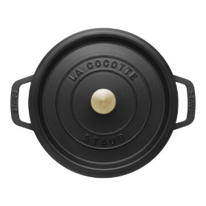Тенджера за готвене, чугун, 22 см/2.6л, Black - Staub
