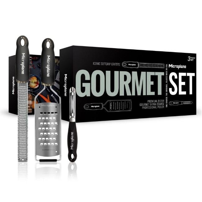 Комплект от 3 прибора „Gourmet“, неръждаема стомана - Microplane