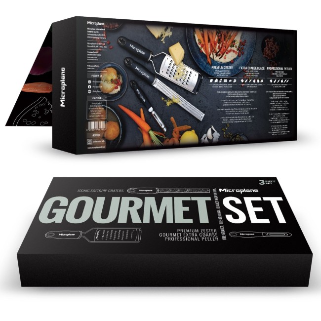 Комплект от 3 прибора „Gourmet“, неръждаема стомана - Microplane
