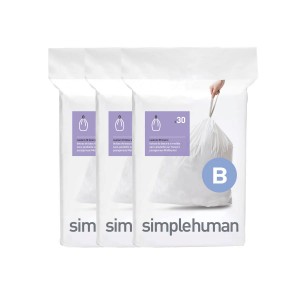 Комплект чували за боклук, код B, 6 L/ 90 броя, пластмаса - simplehuman