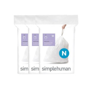 Комплект торби за боклук, код N, 45-50 л/ 60 бр., пластмасови - simplehuman