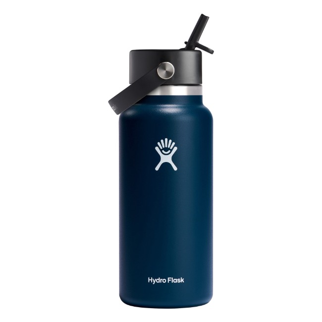 Термоизолираща бутилка, неръждаема стомана, 950 мл, "Wide Straw", Indigo - Hydro Flask