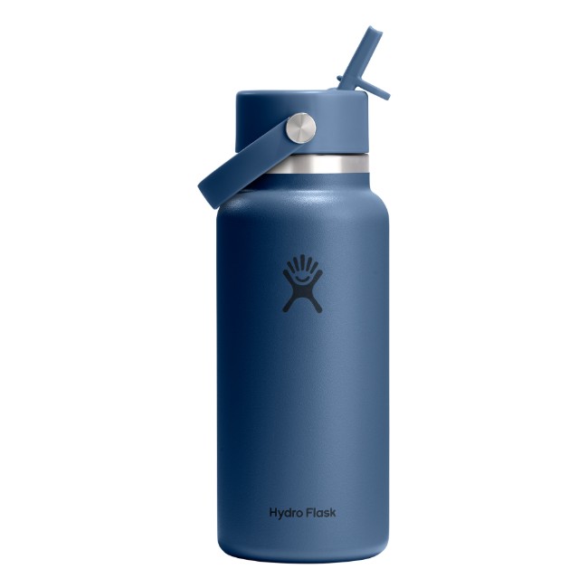 Термоизолационна бутилка, неръждаема стомана, 950 мл, "Wide Straw", Harbor Blue - Hydro Flask