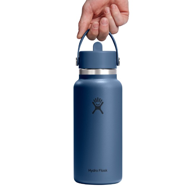 Термоизолационна бутилка, неръждаема стомана, 950 мл, "Wide Straw", Harbor Blue - Hydro Flask