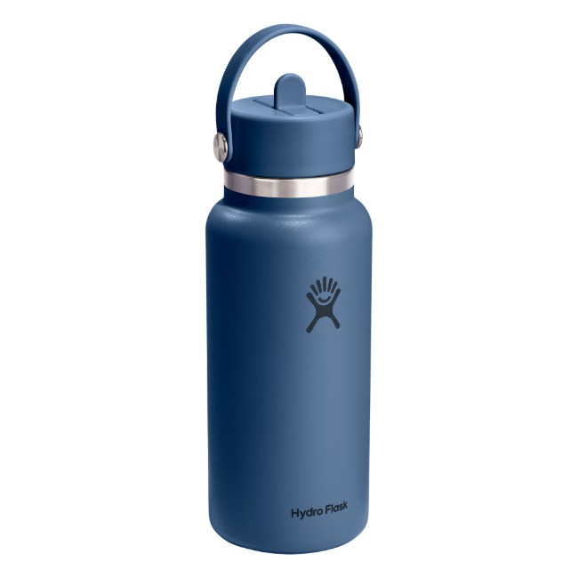 Термоизолационна бутилка, неръждаема стомана, 950 мл, "Wide Straw", Harbor Blue - Hydro Flask